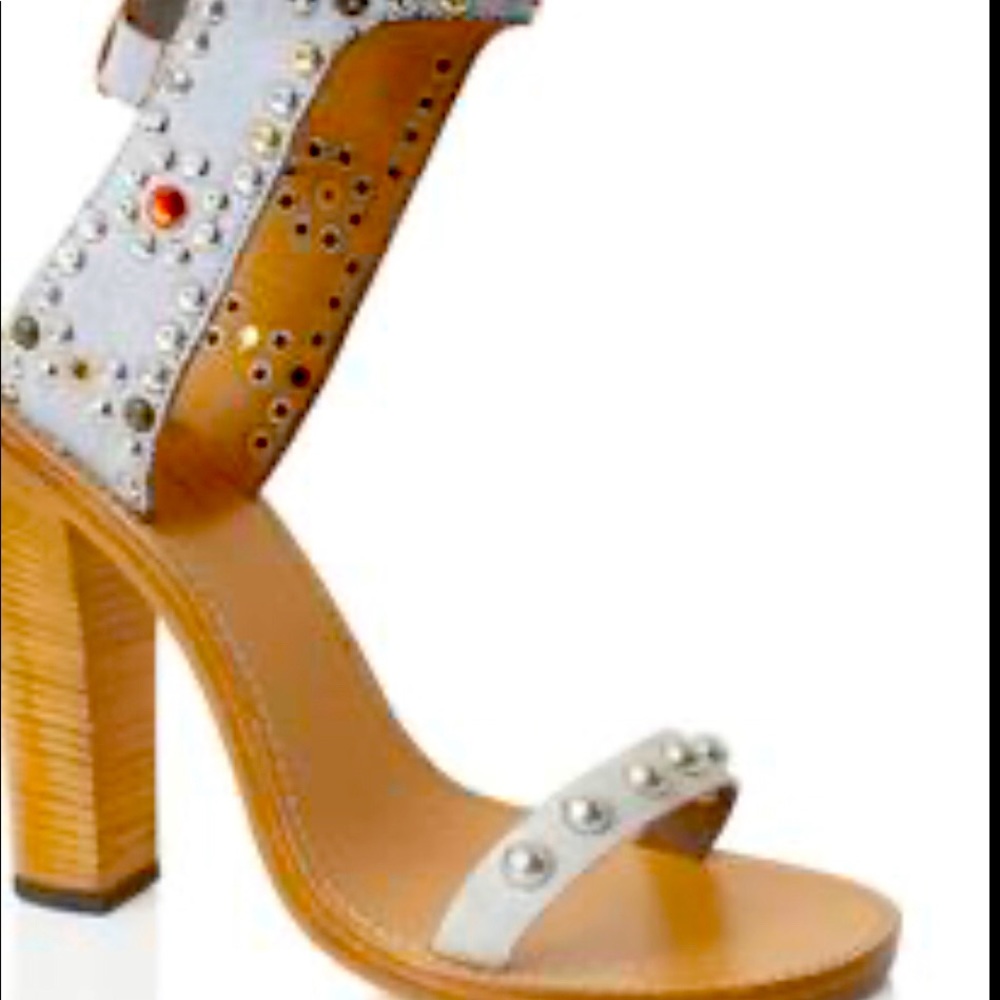 Isabel Marant Tan and White Sandals